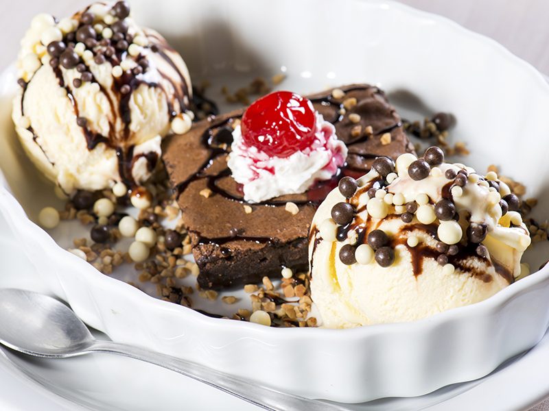 Brownie com Sorvete